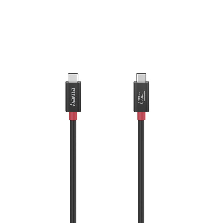 Hama Kabel USB-C USB4 Gen3 Sort 1 m i gruppen COMPUTERTILBEHØR / Kabler og adaptere / USB / USB-C hos TP E-commerce Nordic AB (C30982)