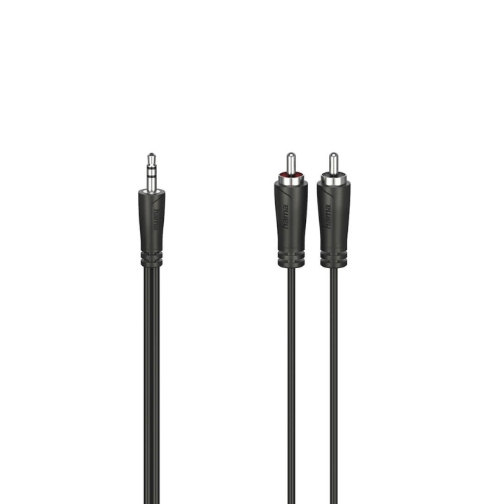 Hama Lydkabel 3.5-2x RCA Sort 0.75m i gruppen HJEMMEELEKTRONIK / Kabler og adaptere / RCA / Kabler hos TP E-commerce Nordic AB (C31015)