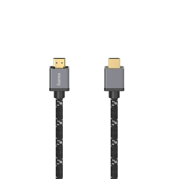 Hama Kabel HDMI Ultra High Speed 8K 48Gbit/s Metal 1.0m i gruppen HJEMMEELEKTRONIK / Kabler og adaptere / HDMI / Kabler hos TP E-commerce Nordic AB (C31031)