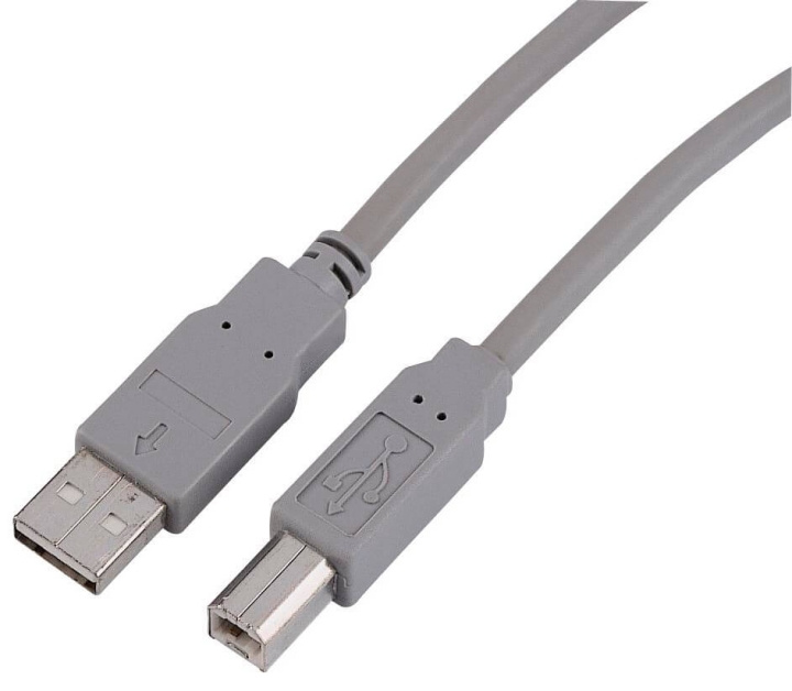 Hama Kabel USB A-B 10p Bulk Grå 5m i gruppen COMPUTERTILBEHØR / Kabler og adaptere / USB / USB-A / Kabler hos TP E-commerce Nordic AB (C31063)