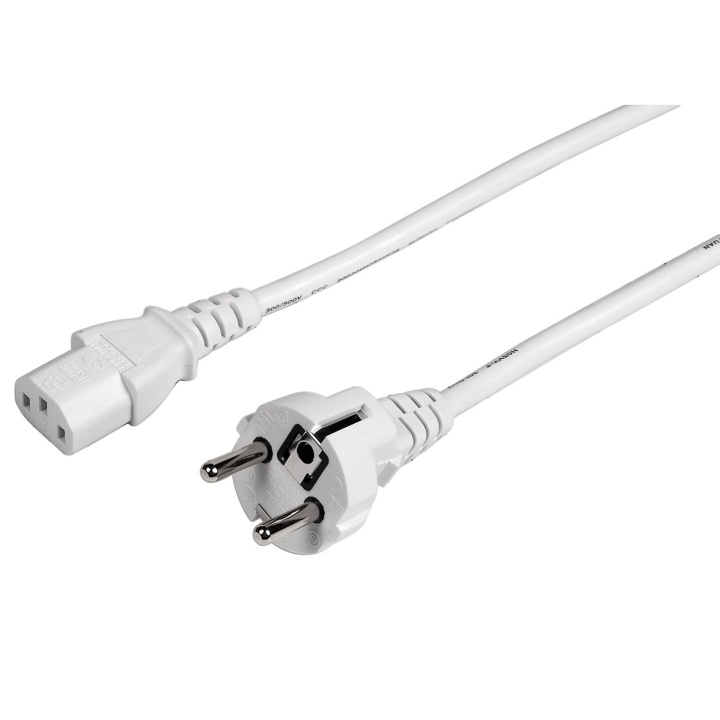 Hama Nätkabel 3-pol Vit 5m i gruppen COMPUTERTILBEHØR / Kabler og adaptere / Elkabler hos TP E-commerce Nordic AB (C31104)