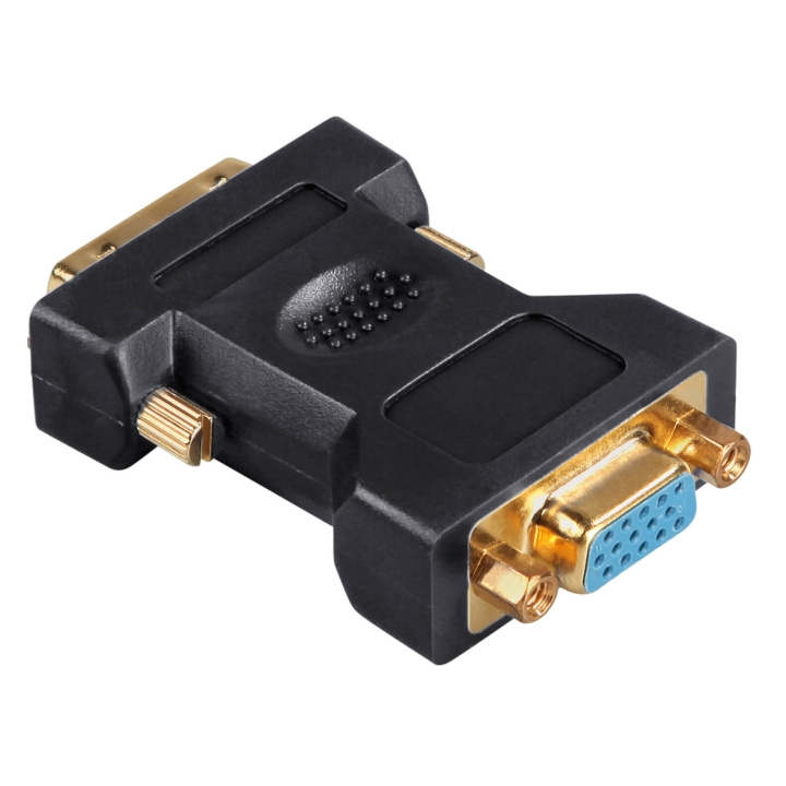 Hama Adapter DVI-VGA Hane-Hona Svart i gruppen COMPUTERTILBEHØR / Kabler og adaptere / DVI / Adaptere hos TP E-commerce Nordic AB (C31108)