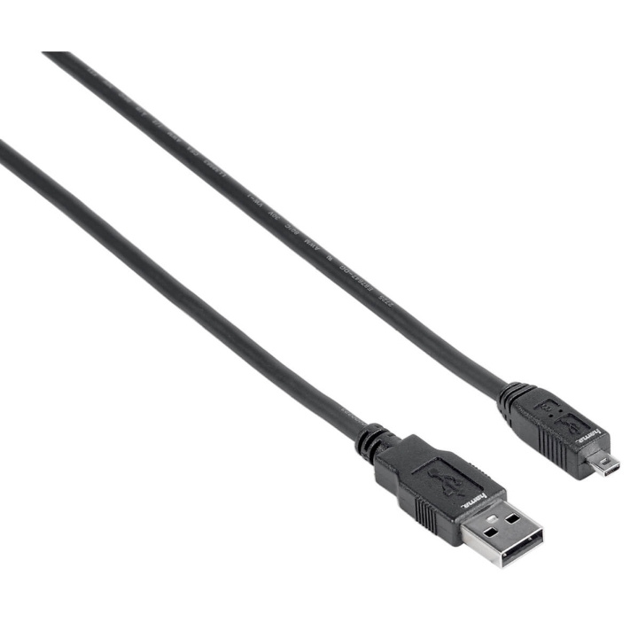 Hama Kabel USB A-USB Mini B8 Svart 1.8m i gruppen COMPUTERTILBEHØR / Kabler og adaptere / USB / Mini-USB / Kabler hos TP E-commerce Nordic AB (C31157)