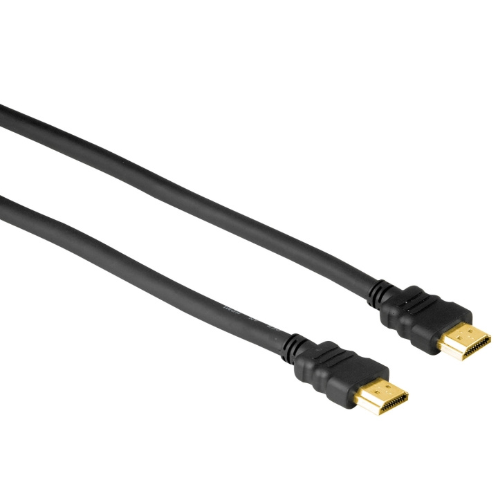 Hama Kabel HDMI A-A Guld Svart 2.0m i gruppen HJEMMEELEKTRONIK / Kabler og adaptere / HDMI / Kabler hos TP E-commerce Nordic AB (C31159)