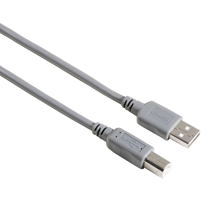 Hama USB 2.0 Kabel USB A-B 5,0m Grå i gruppen COMPUTERTILBEHØR / Kabler og adaptere / USB / USB-A / Kabler hos TP E-commerce Nordic AB (C31182)