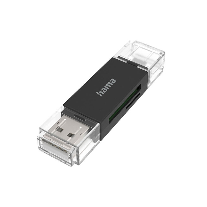 Hama Kortlæser USB-A Micro-USB SD/microSD i gruppen HJEMMEELEKTRONIK / Lagringsmedier / Hukommelseskortlæser hos TP E-commerce Nordic AB (C31204)