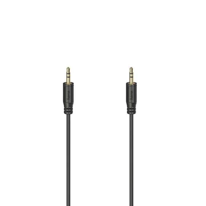 Hama Lydkabel Flexi-Slim 3,5mm-3,5mm Guld Sort 0,75m i gruppen HJEMMEELEKTRONIK / Kabler og adaptere / Audio Analog / 3.5 mm hos TP E-commerce Nordic AB (C31218)