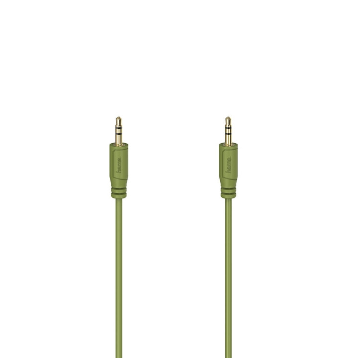 Hama Cable Audio Flexi-Slim 3.5mm-3.5mm Gold Green 0.75m i gruppen HJEMMEELEKTRONIK / Kabler og adaptere / Audio Analog / 3.5 mm hos TP E-commerce Nordic AB (C31221)