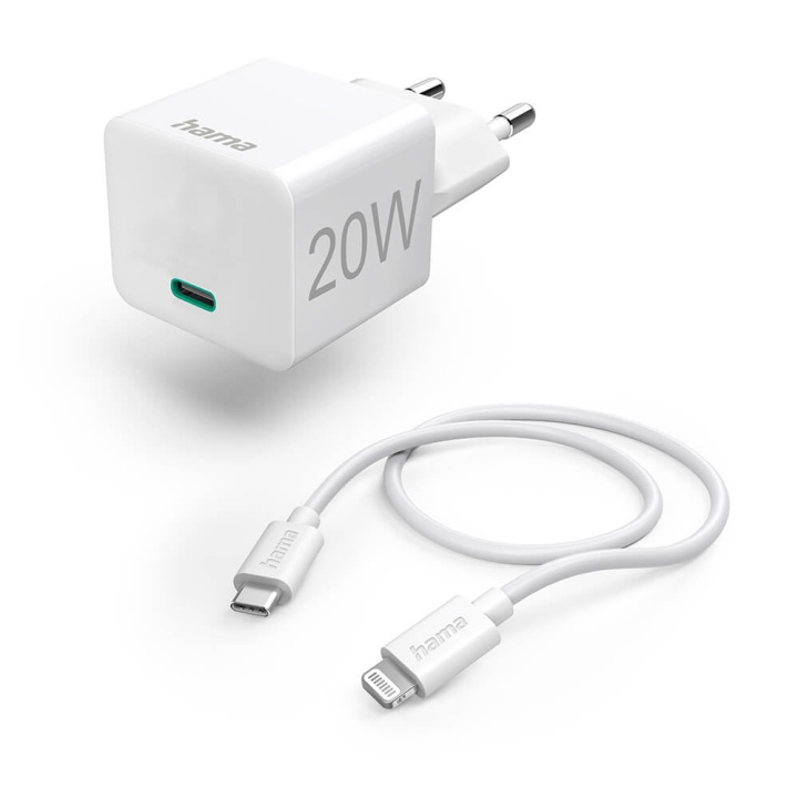Hama Oplader Hurtig 220V USB-C Lightning i gruppen SMARTPHONES & TABLETS / Opladere og kabler / Vægoplader / Vægoplader Lightning hos TP E-commerce Nordic AB (C31230)