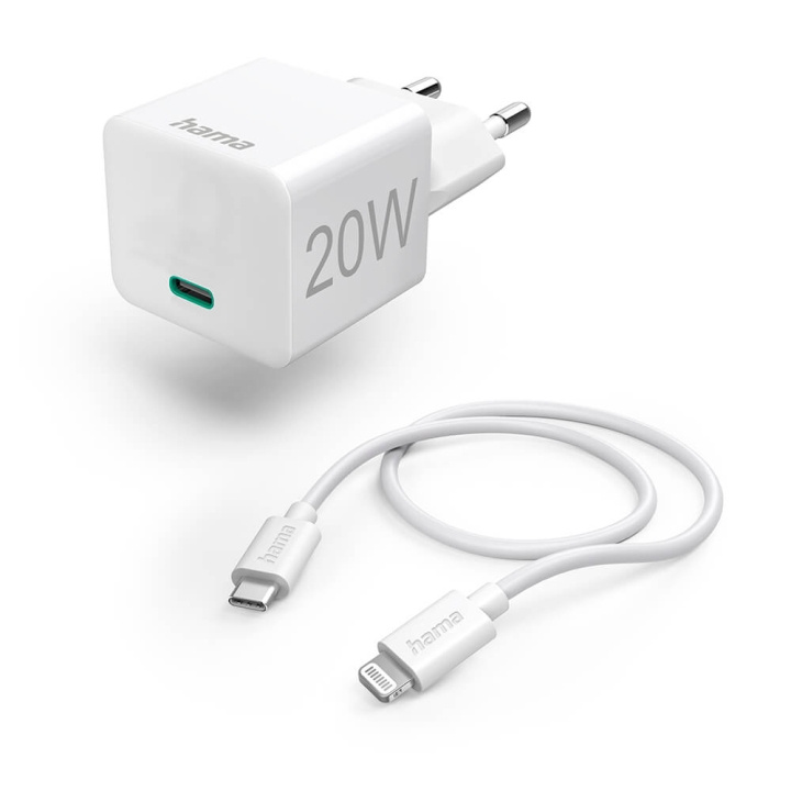 HAMA Charger 220V Lightning PD 20W White 1.0m i gruppen SMARTPHONES & TABLETS / Opladere og kabler / Vægoplader / Vægoplader Lightning hos TP E-commerce Nordic AB (C31230)