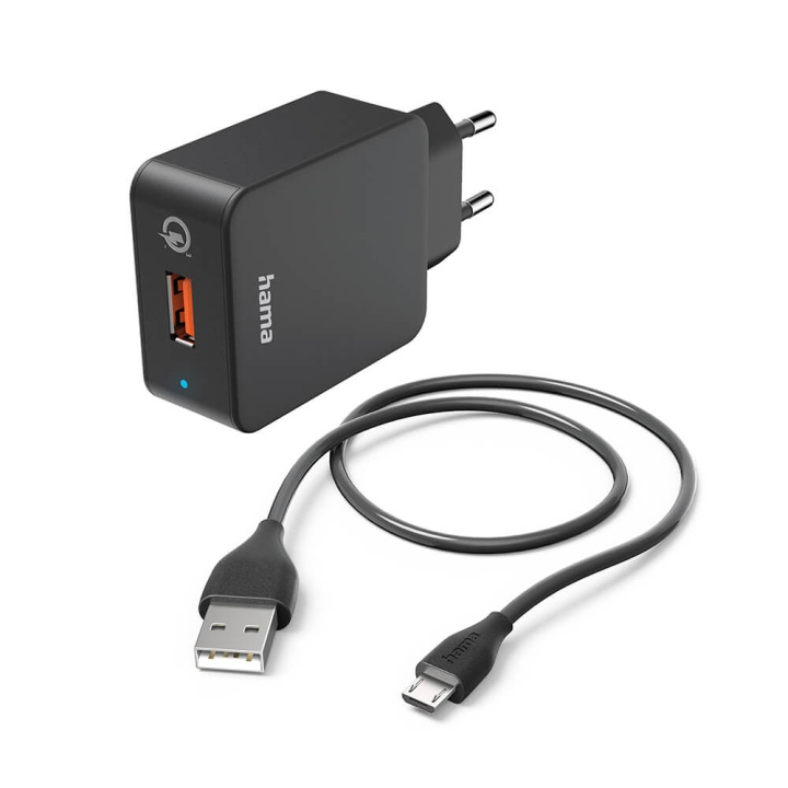 Hama Oplader Micro-USB 220V Sort 1,5m i gruppen SMARTPHONES & TABLETS / Opladere og kabler / Vægoplader / Vægoplader microUSB hos TP E-commerce Nordic AB (C31231)