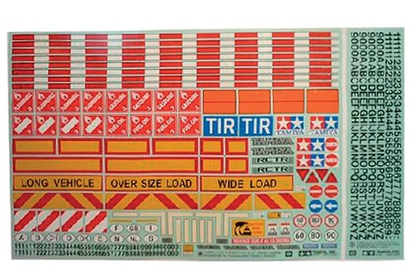 TAMIYA 1/14 Tractor/Trailer Sticker i gruppen LEGETØJ, BØRN & BABY / Radiostyrede / Reservedele & Ekstra Tilbehør / TAMIYA hos TP E-commerce Nordic AB (C31505)