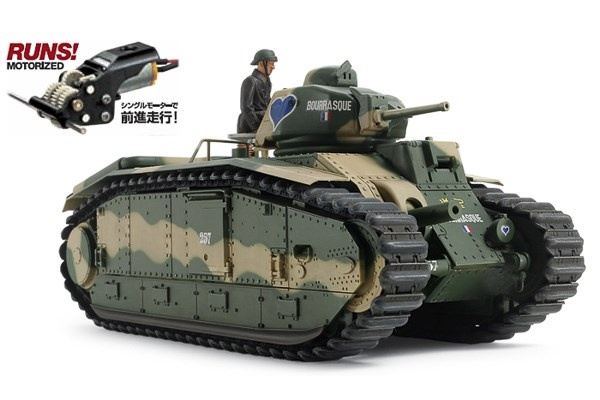 TAMIYA 1/35 French Battle Tank B1 bis (w/Single Motor) i gruppen LEGETØJ, BØRN & BABY / Radiostyrede / Andet hos TP E-commerce Nordic AB (C31508)