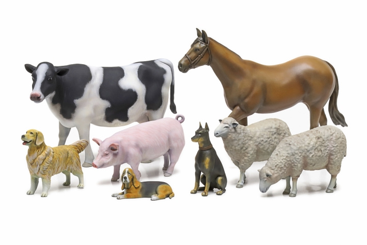 TAMIYA 1/35 Livestock Set II i gruppen SPORT, FRITID & HOBBY / Hobby / Plastik modeller / Figurer hos TP E-commerce Nordic AB (C31760)