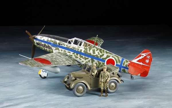 TAMIYA 1/48 Kawasaki Ki-61-Id Hien (Tony) & 4x4 Light i gruppen SPORT, FRITID & HOBBY / Hobby / Plastik modeller / Fly & Helikoptere hos TP E-commerce Nordic AB (C31807)