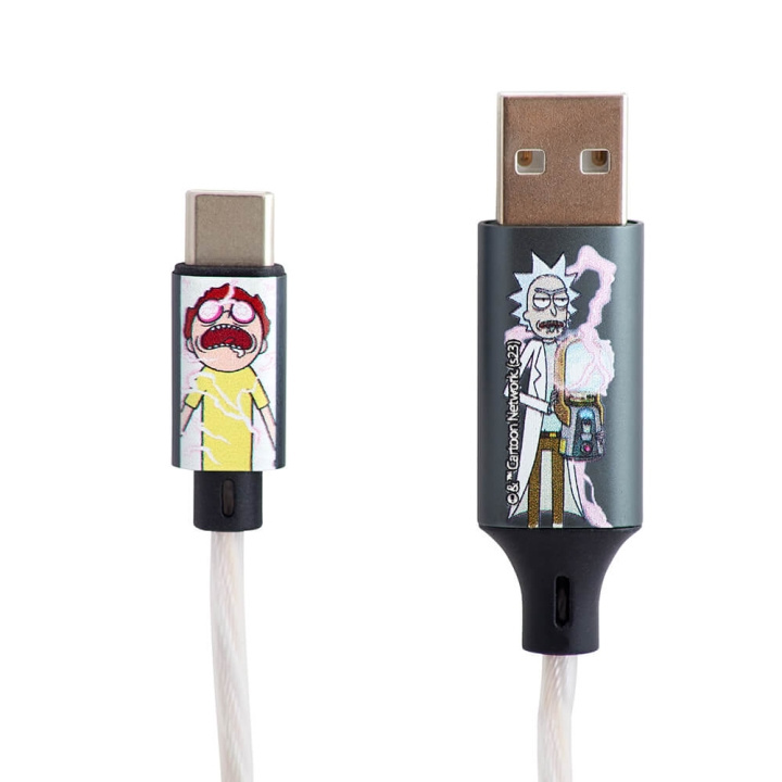 RICK&MORTY USB A til C Light-Up 1,2m Shock i gruppen SMARTPHONES & TABLETS / Opladere og kabler / Kabler / Kabler Type C hos TP E-commerce Nordic AB (C32121)