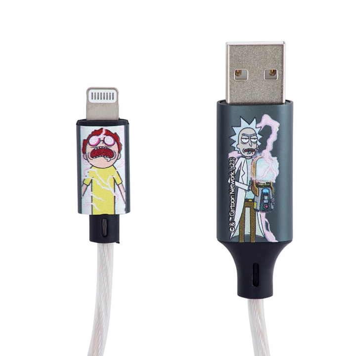 RICK&MORTY USB A til Lightning Light-Up 1,2m MFI Shock i gruppen SMARTPHONES & TABLETS / Opladere og kabler / Kabler / Kabler Lightning hos TP E-commerce Nordic AB (C32122)