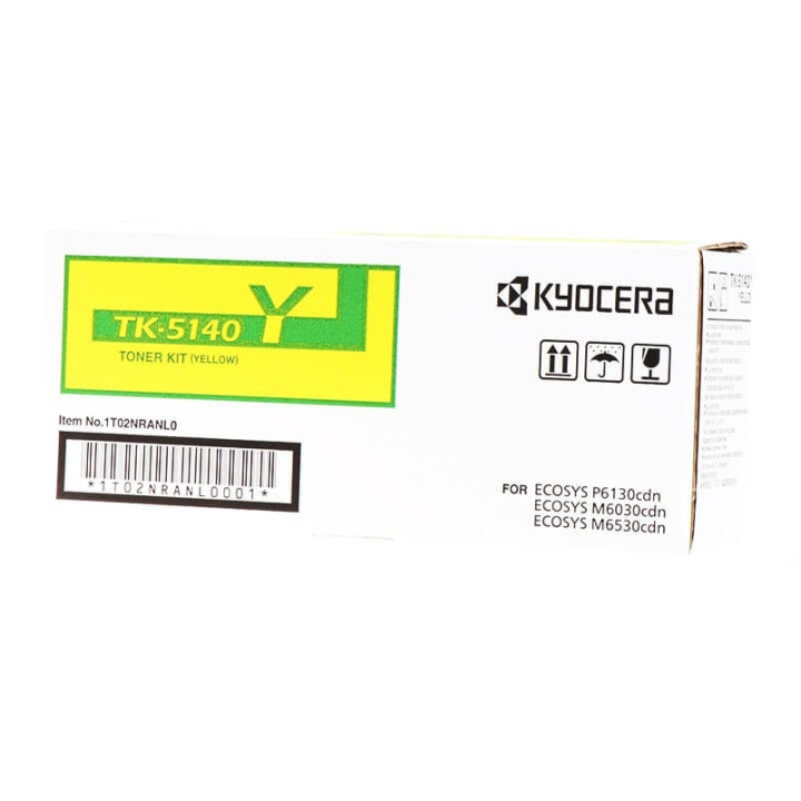 Kyocera Toner 1T02NRANL0 TK-5140 Gul i gruppen COMPUTERTILBEHØR / Printere og tilbehør / Blæk og toner / Toner / Kyocera hos TP E-commerce Nordic AB (C32238)