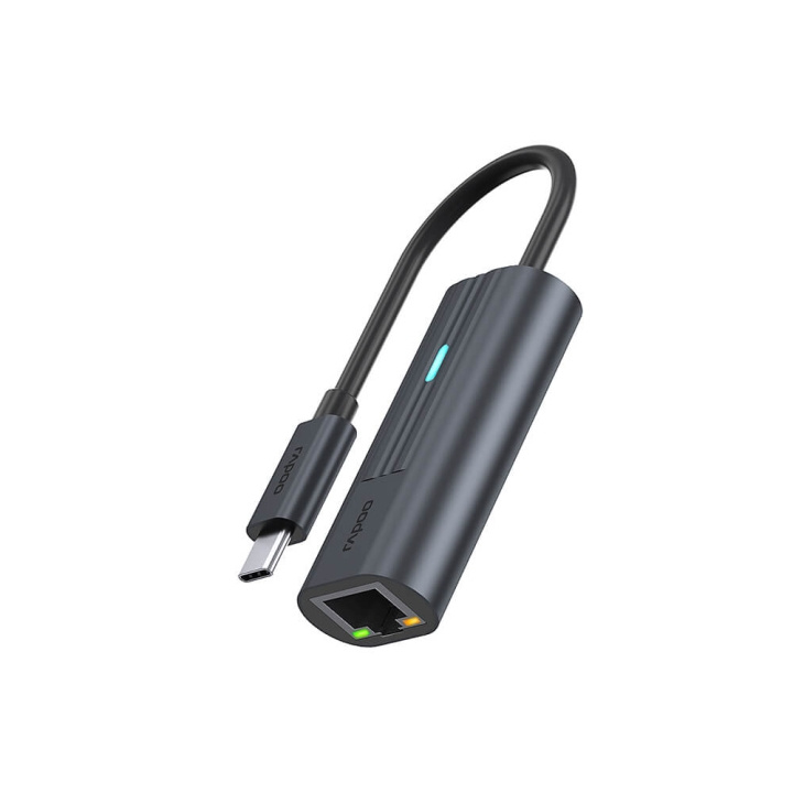 Rapoo USB-C Adapter UCA-1006 USB-C to Gigabit LAN Adapter i gruppen COMPUTERTILBEHØR / Kabler og adaptere / Netværkskabler / Adaptere og samlemuffer hos TP E-commerce Nordic AB (C32271)