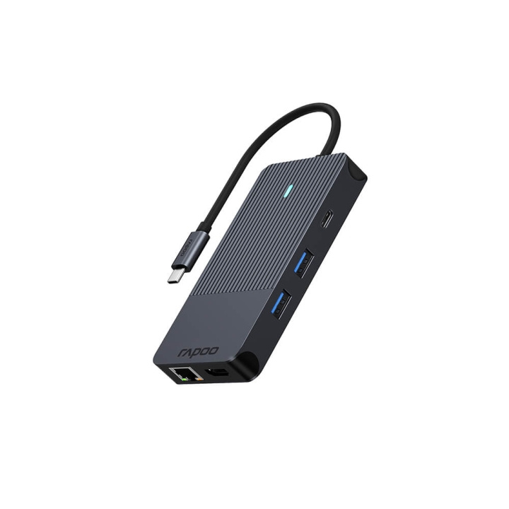 Rapoo Multiport USB-C UCM-2005 10-i-1 USB-C-Adapter i gruppen COMPUTERTILBEHØR / Computer Tilbehør / USB-hubs hos TP E-commerce Nordic AB (C32275)