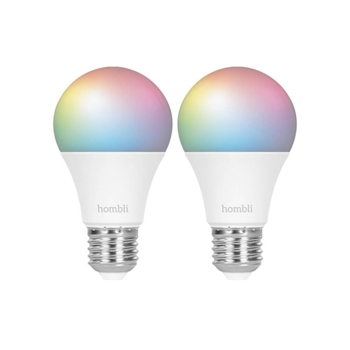 Hombli Smart Lampa E27 9W RGB Promo 2-Pack CCT i gruppen HJEMMEELEKTRONIK / Lys / LED lamper hos TP E-commerce Nordic AB (C32282)