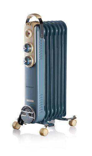 Ariete Vintage oilradiator 1500w 7 fins, Blue i gruppen HJEM, HUS & HAVE / Ventilator & Klima apparater / Radiatorer hos TP E-commerce Nordic AB (C32433)