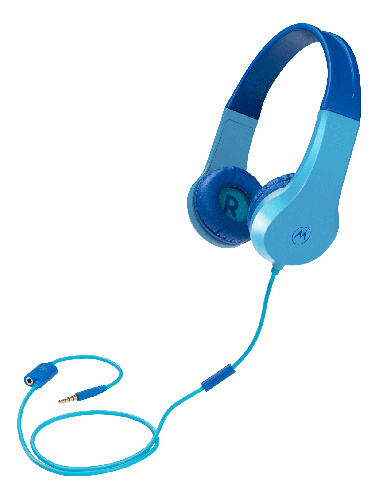 motorola Moto JR200 Headphone Kids wired, blue i gruppen HJEMMEELEKTRONIK / Lyd & billede / Hovedtelefoner & Tilbehør / Hovedtelefoner hos TP E-commerce Nordic AB (C33182)