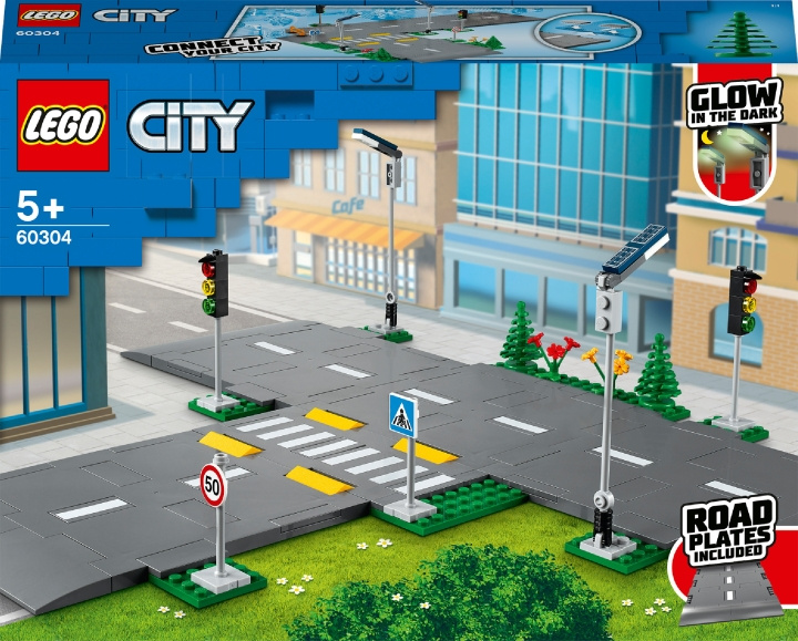 LEGO City Town 60304 - Road Plates i gruppen LEGETØJ, BØRN & BABY / Legetøj / Bygge legesager / Lego hos TP E-commerce Nordic AB (C33301)