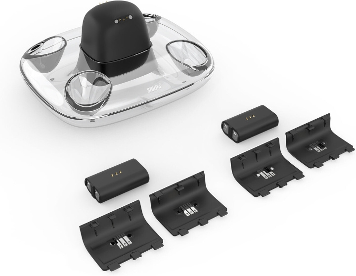 8BitDo Dual Charging Dock, black, Xbox i gruppen HJEMMEELEKTRONIK / Spilkonsoller og tilbehør / Xbox Series X hos TP E-commerce Nordic AB (C33402)