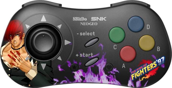 8BitDo NEOGEO Wireless Pad, Iori Yagami Edition, Windows / Android / NEOGEO mini i gruppen COMPUTERTILBEHØR / GAMING / Gamepad hos TP E-commerce Nordic AB (C33520)
