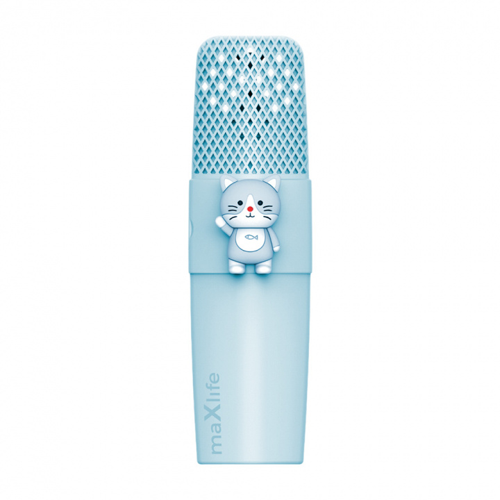 Maxlife Animal MXBM-500 - Bluetooth-karaokemikrofon med højttaler, blå i gruppen HJEMMEELEKTRONIK / Lyd & billede / Håndholdte mikrofoner hos TP E-commerce Nordic AB (C33687)