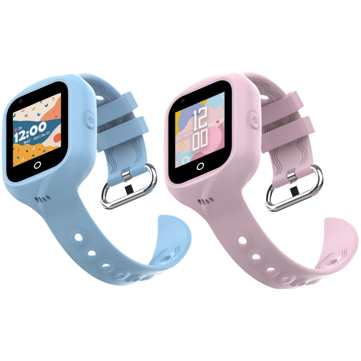 Celly Kidswatch 4G Smartwatch för barn Blå + Rosa rem i gruppen SPORT, FRITID & HOBBY / Smartwatch & Aktivitetsmåler / Smartwatch til børn hos TP E-commerce Nordic AB (C33785)