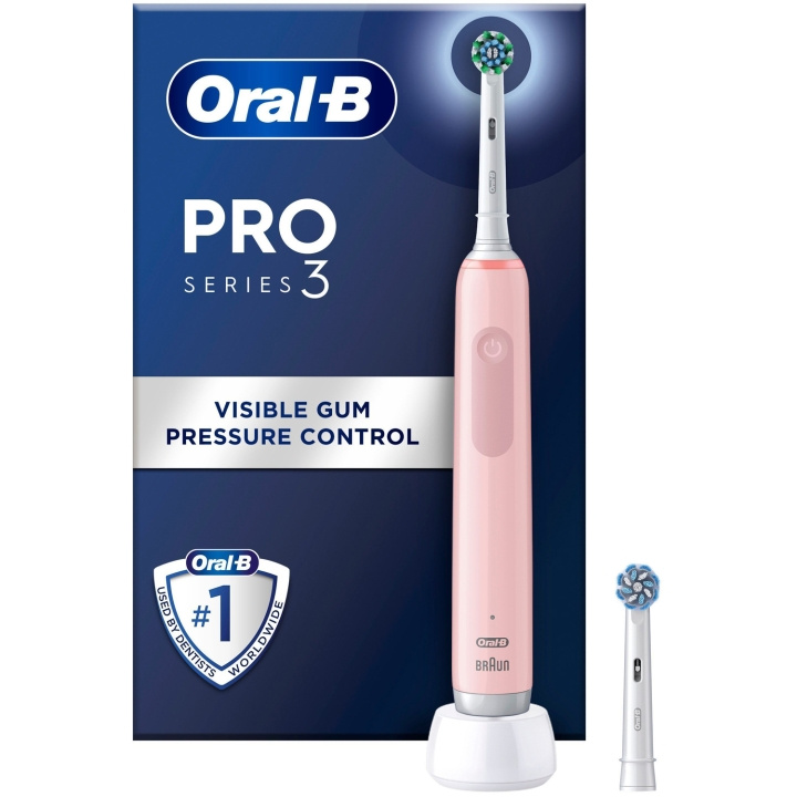 Oral B Eltandborste Pro3 Pink + Extra Refill i gruppen SKØNHED & HELSE / Oral pleje / Elektriske tandbørster hos TP E-commerce Nordic AB (C33851)