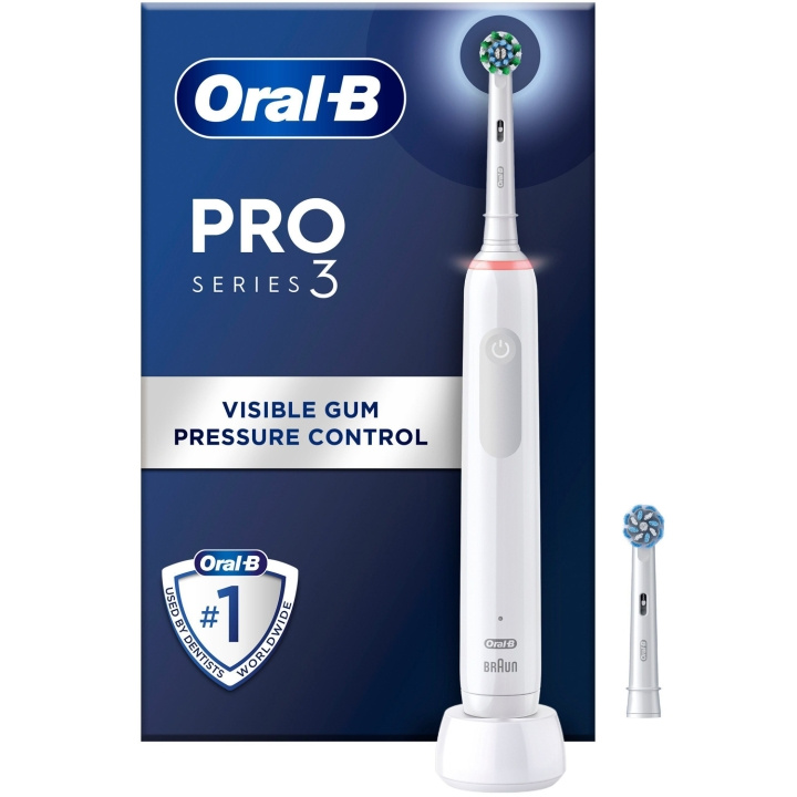 Oral B Eltandborste Pro3 White + Extra Refill i gruppen SKØNHED & HELSE / Oral pleje / Elektriske tandbørster hos TP E-commerce Nordic AB (C33852)