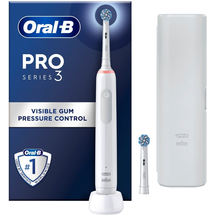Oral B Eltandborste Pro3 White + Extra Refill + TC i gruppen SKØNHED & HELSE / Oral pleje / Elektriske tandbørster hos TP E-commerce Nordic AB (C33856)