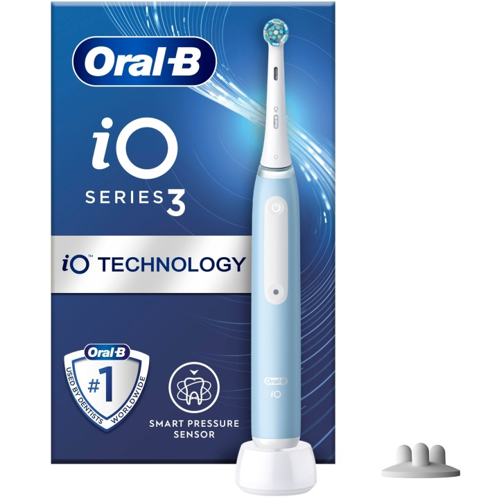 Oral B Eltandborste iO3S Ice Blue i gruppen SKØNHED & HELSE / Oral pleje / Elektriske tandbørster hos TP E-commerce Nordic AB (C33863)