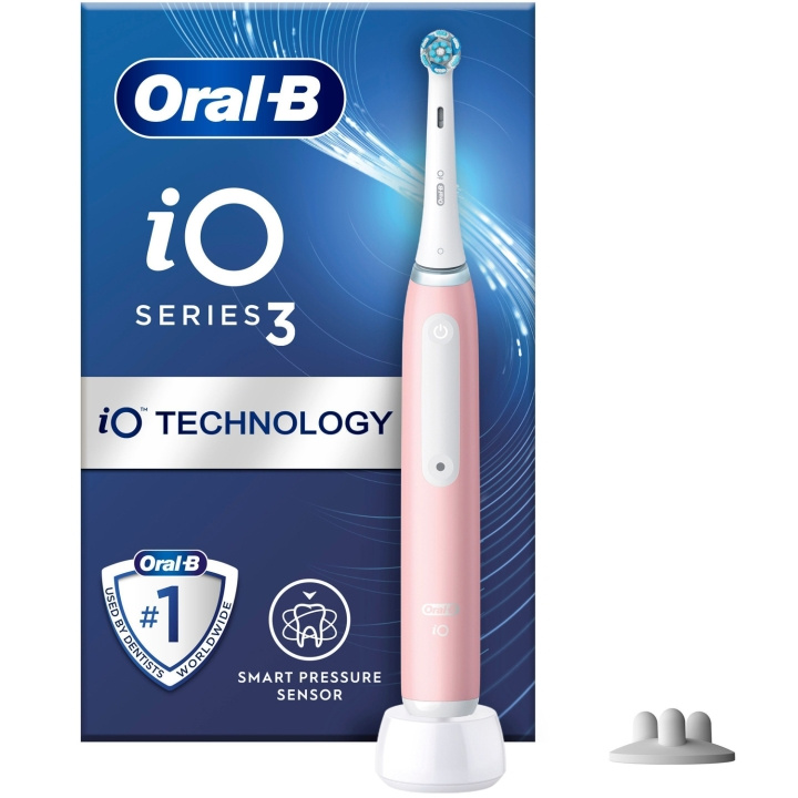 Oral B Eltandborste iO3S Blush Pink i gruppen SKØNHED & HELSE / Oral pleje / Elektriske tandbørster hos TP E-commerce Nordic AB (C33864)