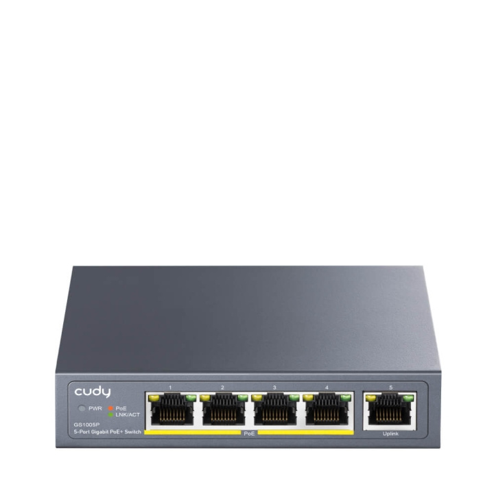 CUDY Switch GS1005P 5-port Gigabit PoE+ 60W i gruppen COMPUTERTILBEHØR / Netværk / Switches / 10/100/1000Mbps hos TP E-commerce Nordic AB (C34682)