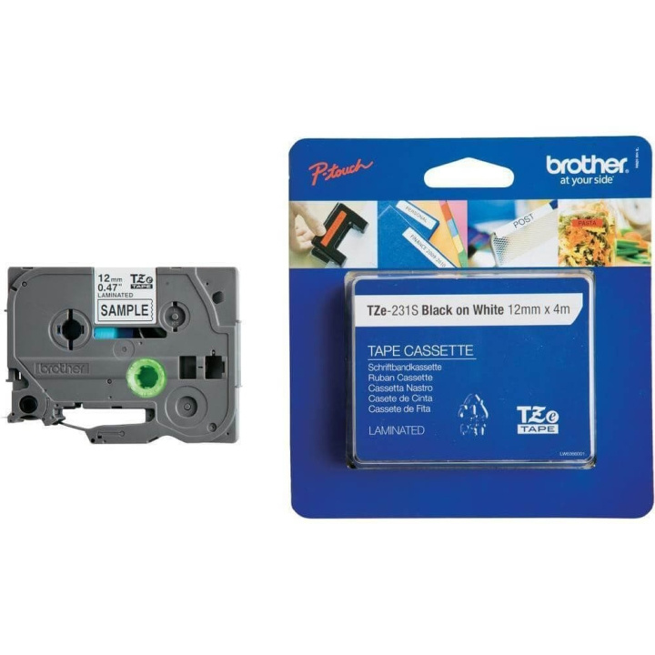 Brother Tape TZE-231S 12mm Svart på Vit i gruppen COMPUTERTILBEHØR / Printere og tilbehør / Printere / Labelmaskiner og tilbehør / Tape hos TP E-commerce Nordic AB (C34725)