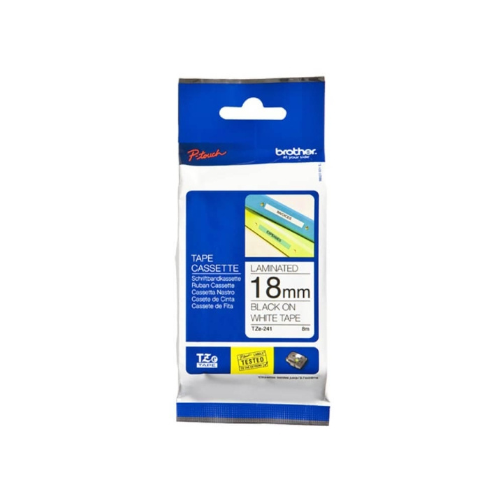 Brother Tape TZE-241CIV 18mm Sort på Hvid i gruppen COMPUTERTILBEHØR / Printere og tilbehør / Printere / Labelmaskiner og tilbehør / Tape hos TP E-commerce Nordic AB (C34728)