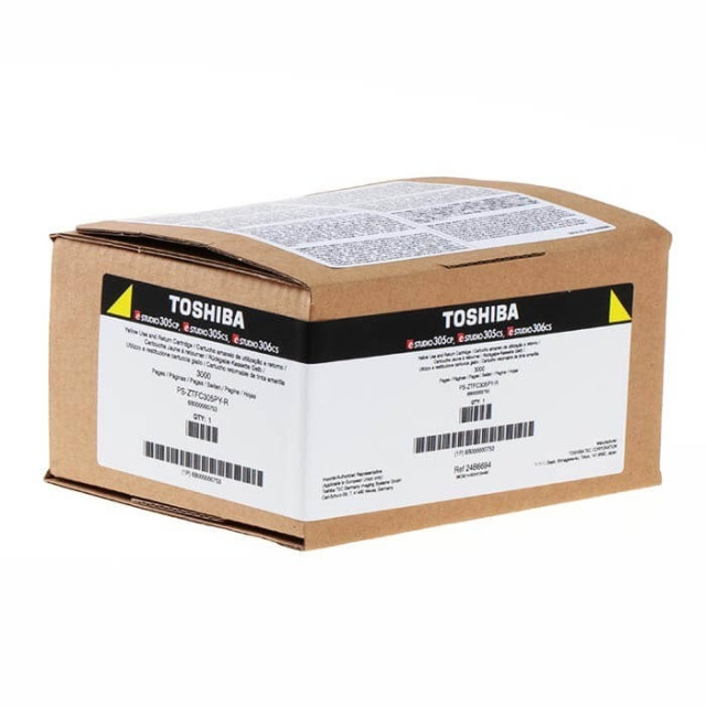 Toshiba Toner 6B000000752 T-305P-R Gul i gruppen COMPUTERTILBEHØR / Printere og tilbehør / Blæk og toner / Toner / Toshiba hos TP E-commerce Nordic AB (C35058)