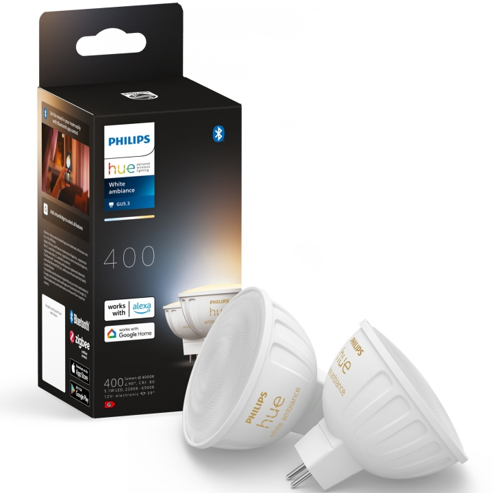 Philips Hue White Ambiance GU5.3 MR16 12V 400lm 2-pack i gruppen HJEM, HUS & HAVE / Smart hjem / Smart belysning hos TP E-commerce Nordic AB (C35391)