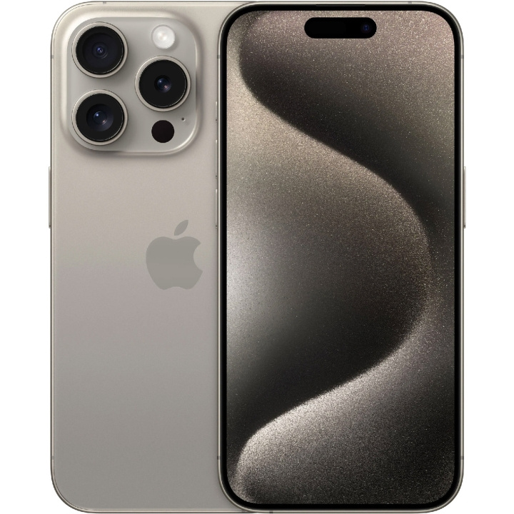 Apple iPhone 15 Pro 256GB Natural Titanium i gruppen SMARTPHONES & TABLETS / Mobiltelefoner & smartphones hos TP E-commerce Nordic AB (C35417)