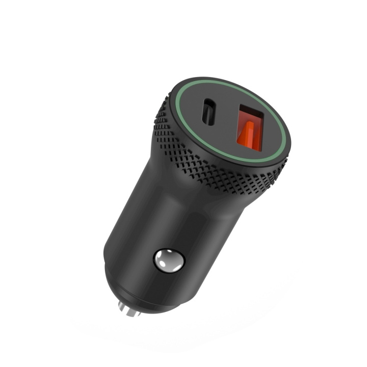 Xo CC33 - Biloplader PD QC 3.0, 18W, 1x USB, 1x USB-C, Sort i gruppen SMARTPHONES & TABLETS / Opladere og kabler / Bilopladere / Bil oplader USB hos TP E-commerce Nordic AB (C35443)