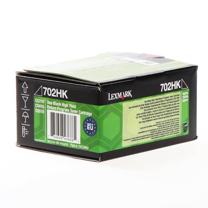 Lexmark Toner 70C2HK0 702 Sort High Yield Return i gruppen COMPUTERTILBEHØR / Printere og tilbehør / Blæk og toner / Toner / Lexmark hos TP E-commerce Nordic AB (C36694)