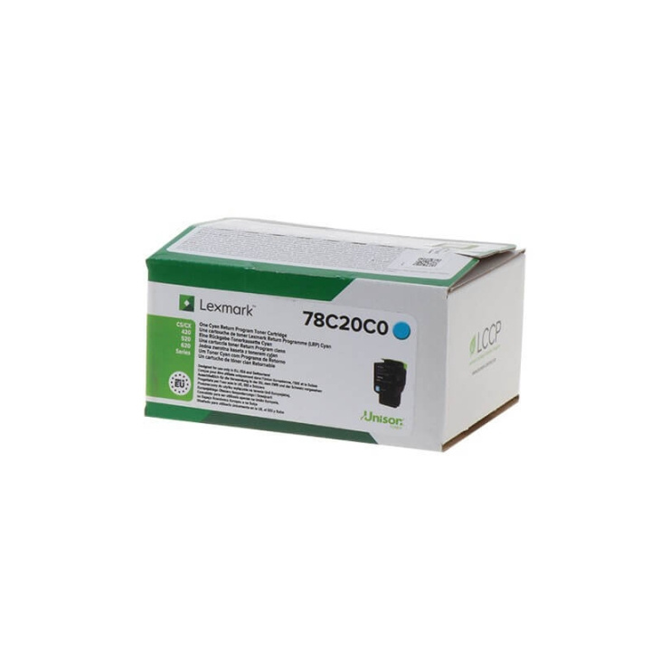 Lexmark Toner 78C20C0 Cyan, Return i gruppen COMPUTERTILBEHØR / Printere og tilbehør / Blæk og toner / Toner / Lexmark hos TP E-commerce Nordic AB (C36721)