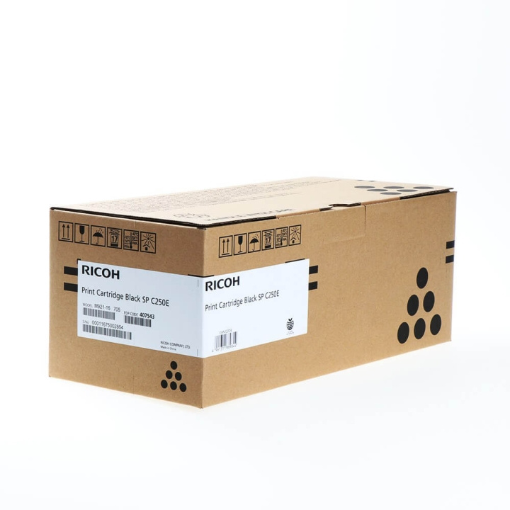 Ricoh Toner 407543 SP C250E Sort i gruppen COMPUTERTILBEHØR / Printere og tilbehør / Blæk og toner / Toner / Ricoh hos TP E-commerce Nordic AB (C36963)