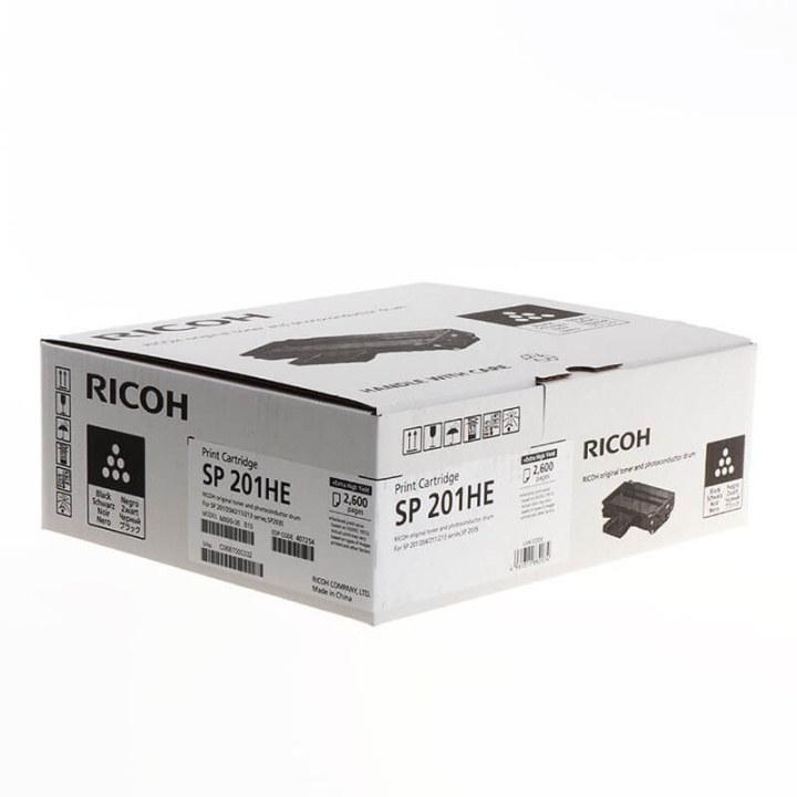 Ricoh Toner 407254 SP 201HE Sort i gruppen COMPUTERTILBEHØR / Printere og tilbehør / Blæk og toner / Toner / Ricoh hos TP E-commerce Nordic AB (C37074)