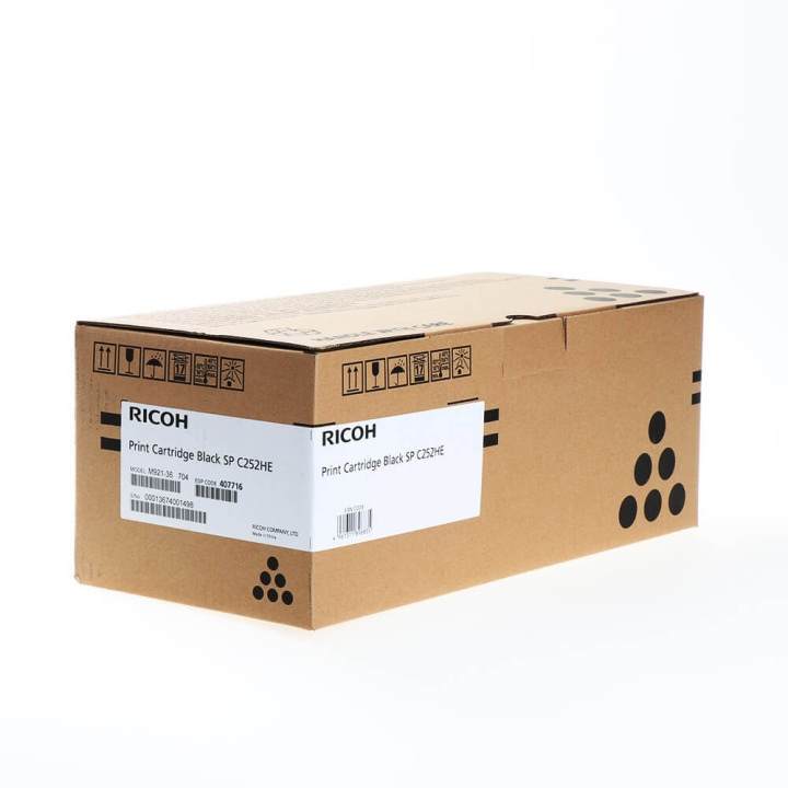 Ricoh Toner 407716 SP C252HE Sort i gruppen COMPUTERTILBEHØR / Printere og tilbehør / Blæk og toner / Toner / Ricoh hos TP E-commerce Nordic AB (C37090)