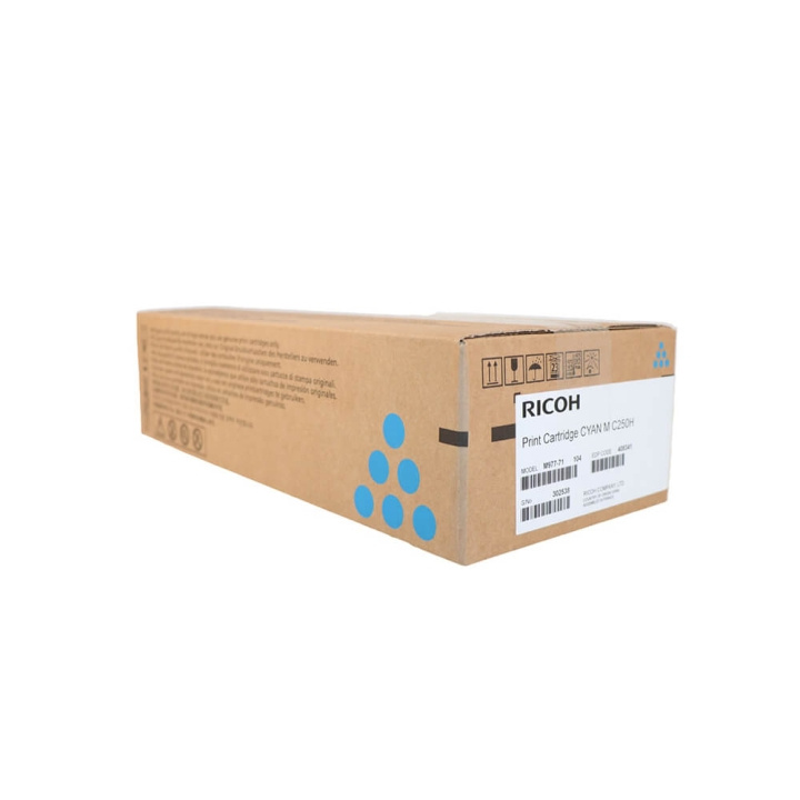 Ricoh Toner 408341 M C250H Cyan i gruppen COMPUTERTILBEHØR / Printere og tilbehør / Blæk og toner / Toner / Ricoh hos TP E-commerce Nordic AB (C37107)